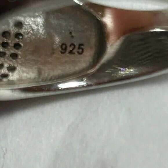 Gorgeous Signed Sterling Silver Micro Pave Clear CZ Sparkling Dome Ring Size 8 - Picture 13 of 14